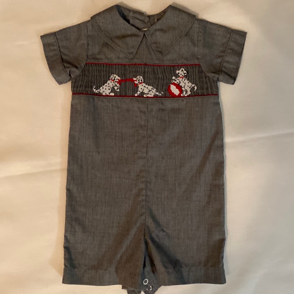 Zuccini Smocked Dalmatian Outfit